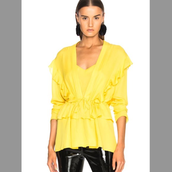 Sally LaPointe 100% Silk Drawstring Top & Cami Set - Picture 2 of 7